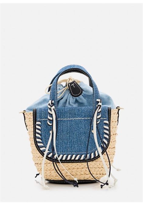 Blue and beige tropicana woven desig bag Cuba Lab - women CUBA LAB | 8056420207880